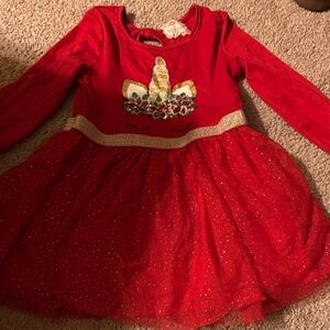 btween Red Unicorn Costume Dress with Gold Accents